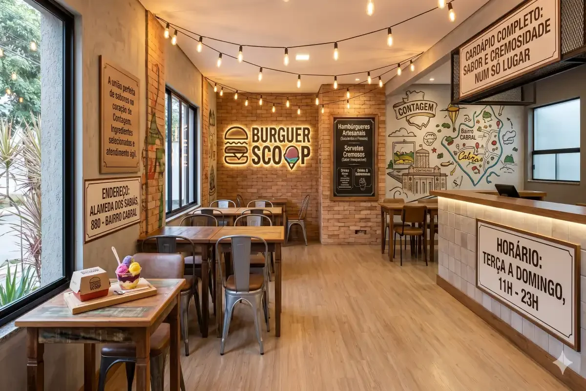 Burguer Scoop: Hambúrguer e Sorvete no Bairro Cabral