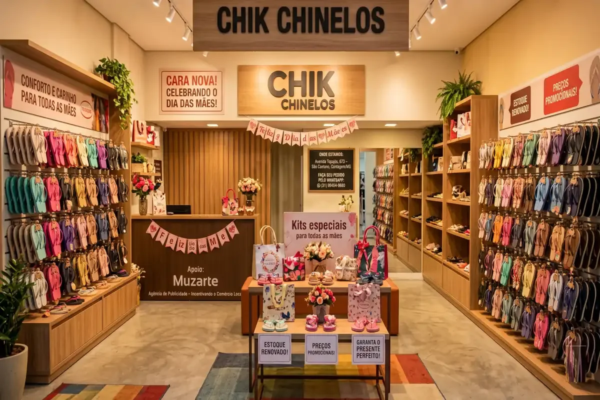 Chik Chinelos Celebra Dia das Mães com Kits Exclusivos e Novo Nome em Contagem
