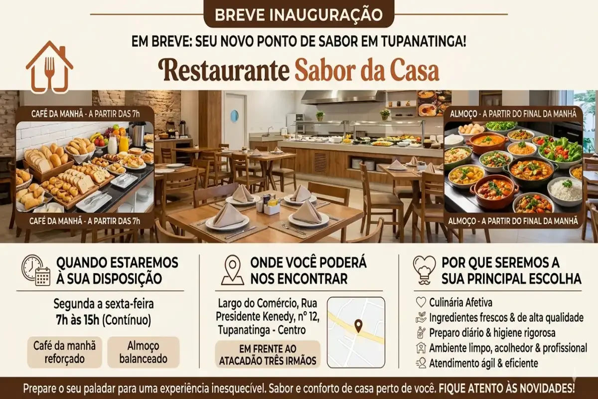 Restaurante Sabor da Casa: Café e Almoço em Tupanatinga
